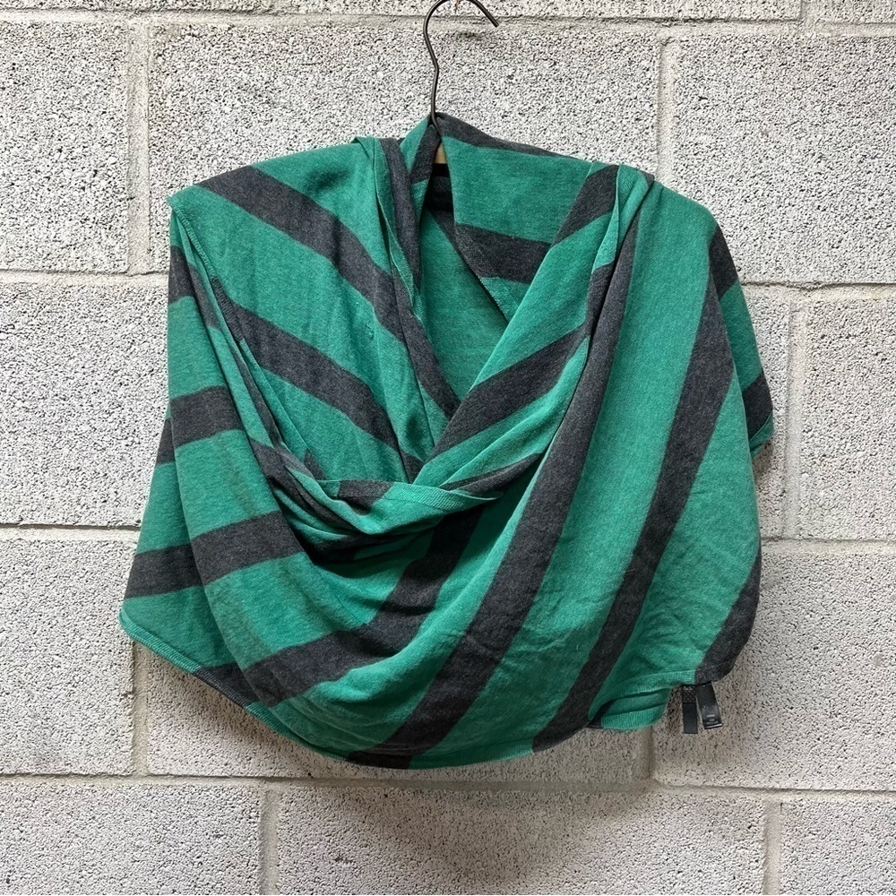 Tarnish Wool Blend Striped Scarf